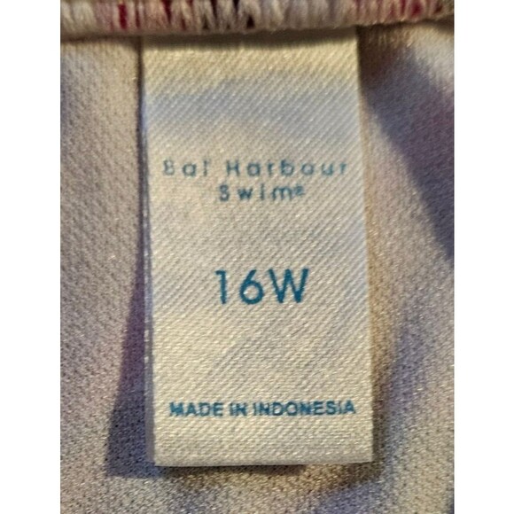 Bal Harbour 16W Hip Minimizer Tropical One-Piece Swimsuit Dress Vacation Resort - Picture 10 of 12